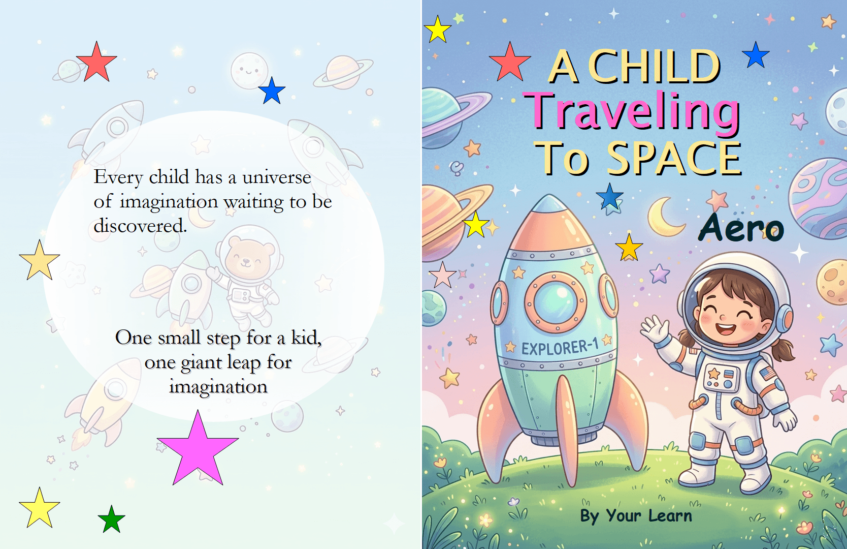 A Child Traveling to Space: A Magical Journey Through Stars and Planets